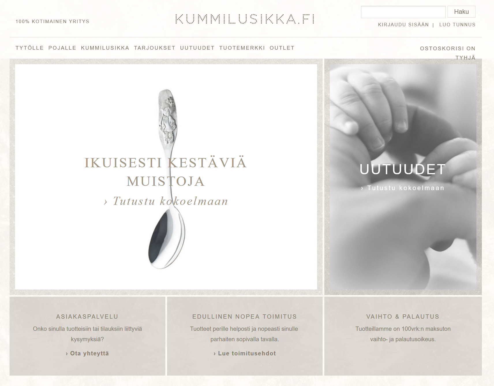 Kummilusikka.fi verkkokaupasta kattava valikoima kummiluisikoita.